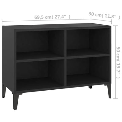 TV Cabinet with Metal Legs Black 69.5x30x50 cm Payday Deals