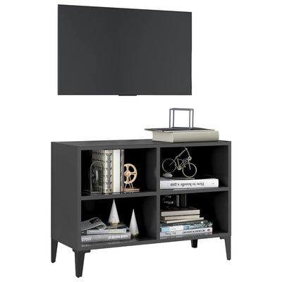 TV Cabinet with Metal Legs Grey 69.5x30x50 cm Payday Deals