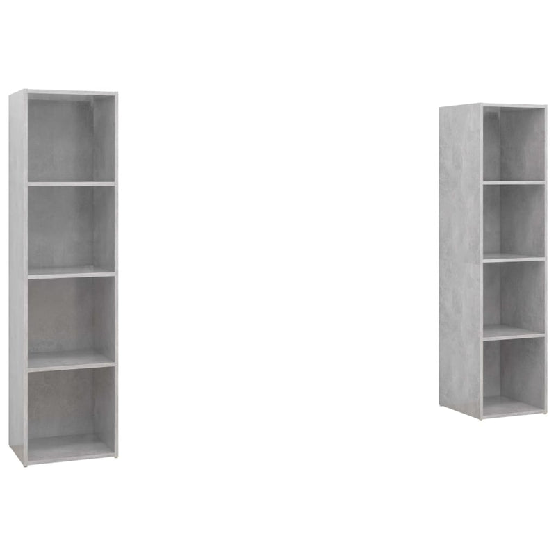 TV Cabinets 2 pcs Concrete Grey 142.5x35x36.5 cm Chipboard Payday Deals