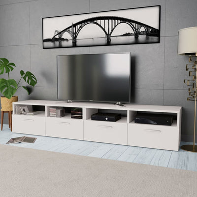 TV Cabinets 2 pcs Engineered Wood 95x35x36 cm White