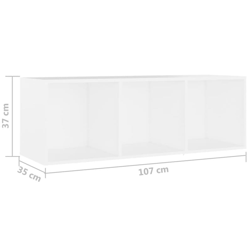 TV Cabinets 2 pcs White 107x35x37 cm Engineered Wood Payday Deals