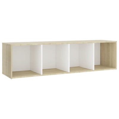 TV Cabinets 2 pcs White & Sonoma Oak 142.5x35x36.5cm Engineered Wood Payday Deals