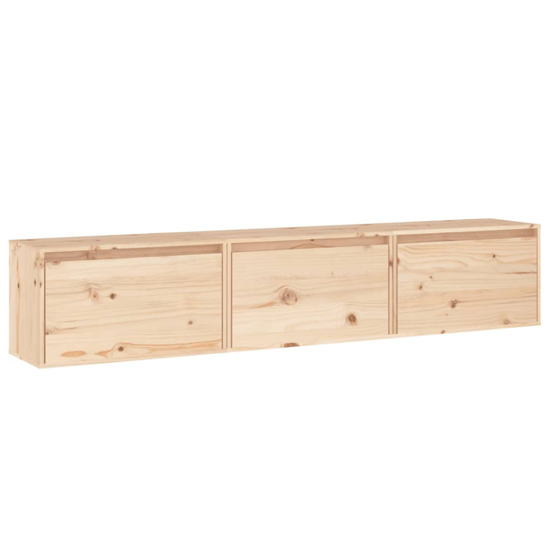 TV Cabinets 3 pcs Solid Wood Pine Payday Deals