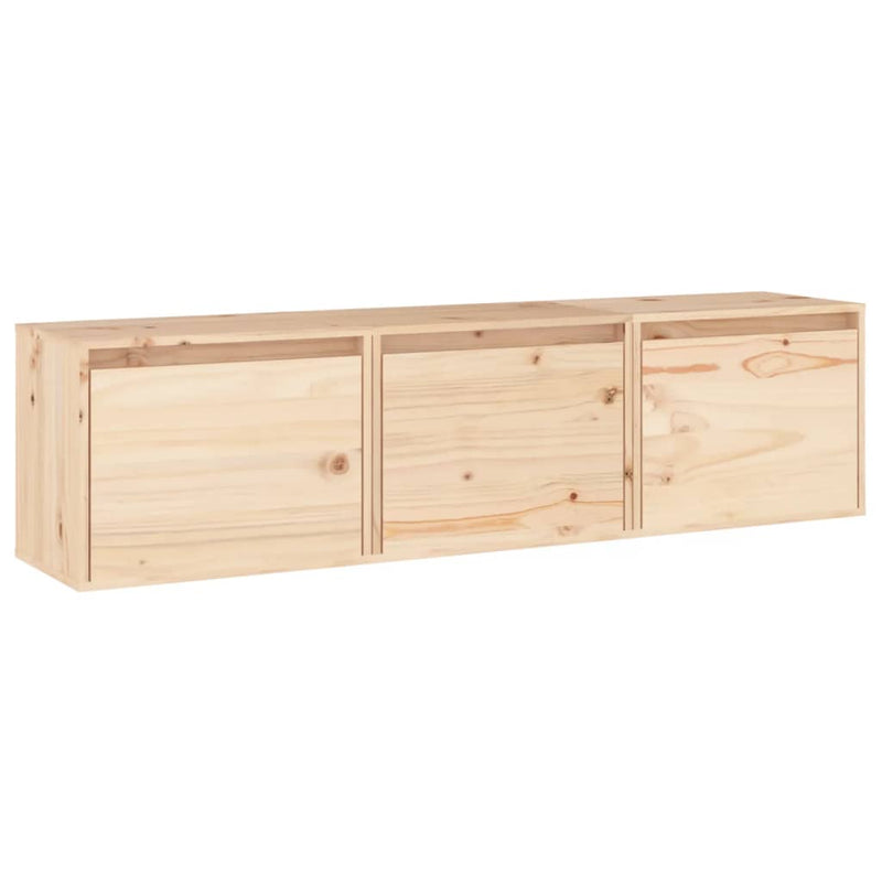 TV Cabinets 3 pcs Solid Wood Pine Payday Deals