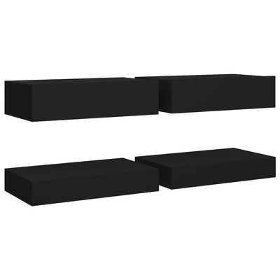 TV Cabinets with LED Lights 2 pcs Black 60x35 cm Payday Deals
