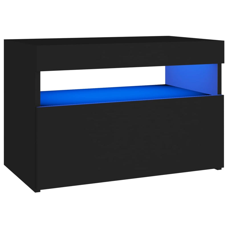 TV Cabinets with LED Lights 2 pcs Black 60x35x40 cm Payday Deals