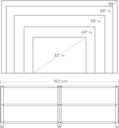 TV Stand for TV Steel Frame up to 178 cm with Shelves for Living Room and Bedroom Furniture Rustic Brown and Black Payday Deals