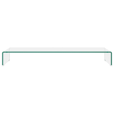 TV Stand/Monitor Riser Glass Clear 100x30x13 cm Payday Deals