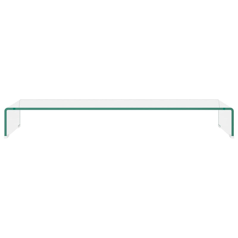 TV Stand/Monitor Riser Glass Clear 100x30x13 cm Payday Deals