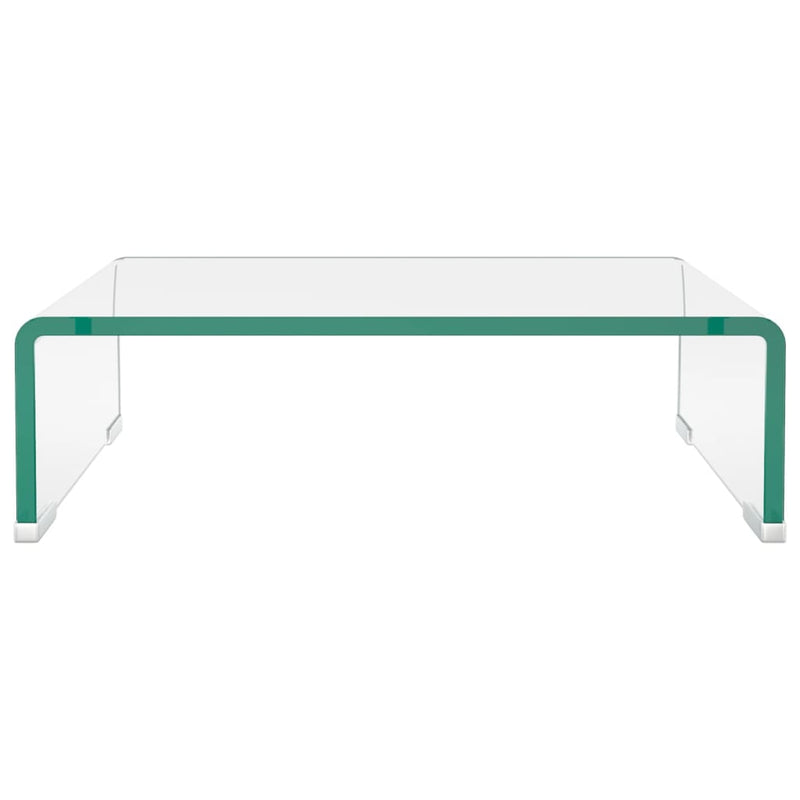 TV Stand/Monitor Riser Glass Clear 40x25x11 cm Payday Deals