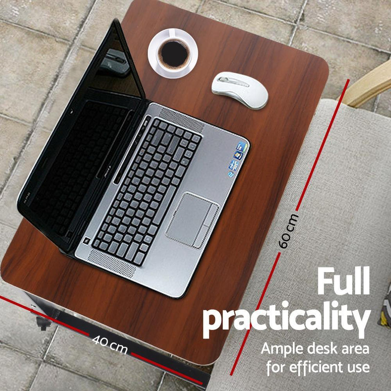 Artiss Laptop Table Desk Portable - Dark Wood Payday Deals