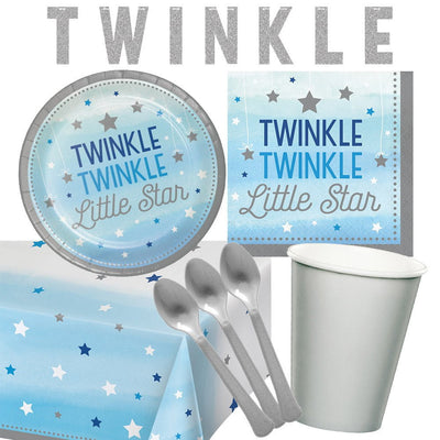 Twinkle Twinkle Little Star Boy 8 Guest Deluxe Tableware Bundle Pack