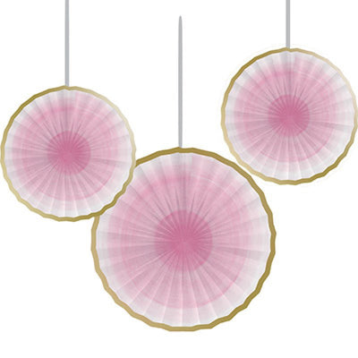 Twinkle Twinkle Little Star Girl Paper Fans 3 pack Hanging Decoration