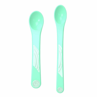 Twistshake 2x Feeding Spoon Set 4+m Pastel Green