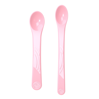 Twistshake 2x Feeding Spoon Set 4+m Pastel Pink