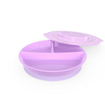 Twistshake Divided Plate 6+m Pastel Purple