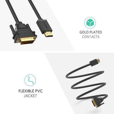 UGREEN 10136 HDMI To DVI 24+1 Cable 3M Payday Deals