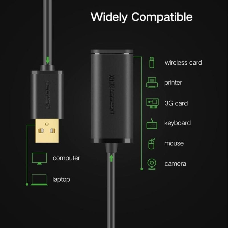 UGREEN 10321 USB 2.0 Active Extension Cable with Chipset 10M Payday Deals