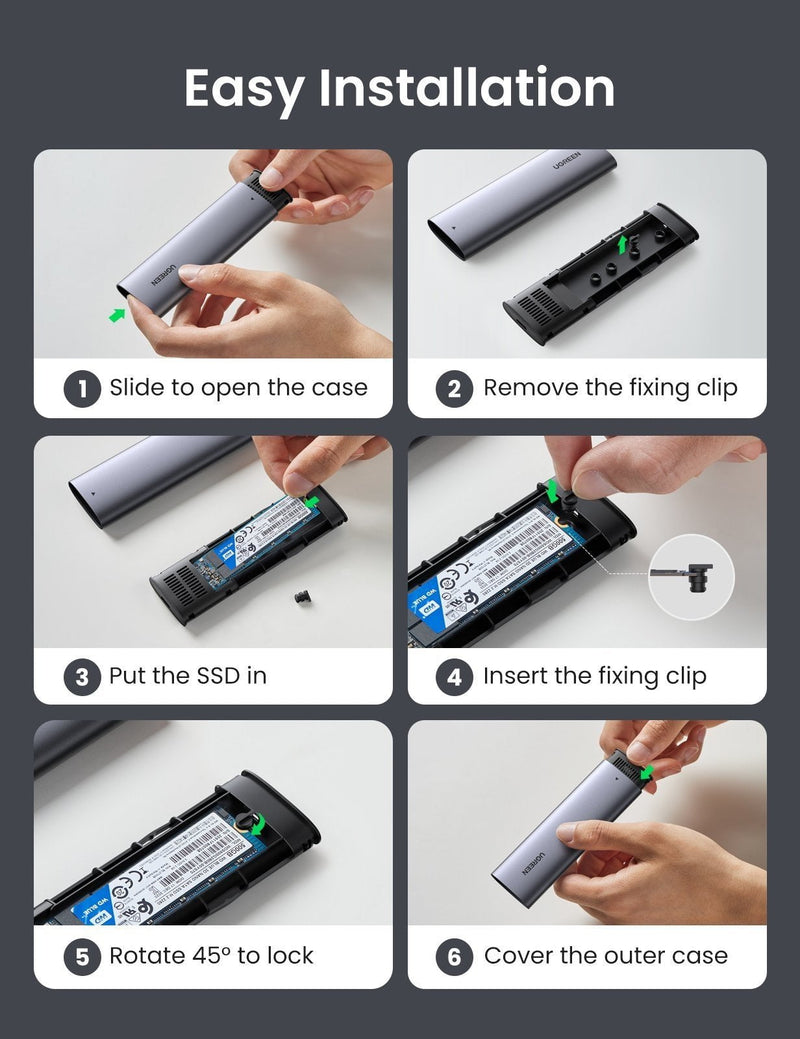 UGREEN 10902 M.2 PCIE NVMe SSD Enclosure Payday Deals