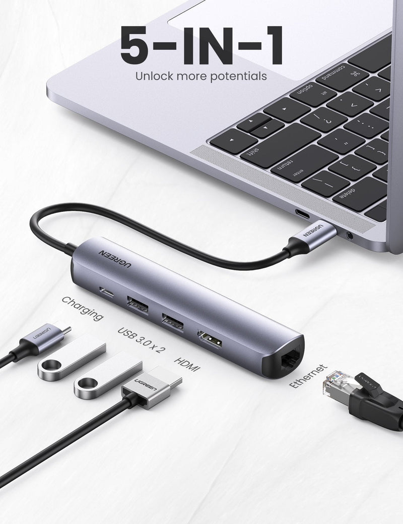 UGREEN 10919 Ultra Slim 5-in-1 USB C Hub Payday Deals