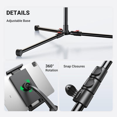 UGREEN 15647 2-in-1 Tablet (Max 12.9 inch) + Phone (Max 7.2 inch) Tripod Stand Payday Deals