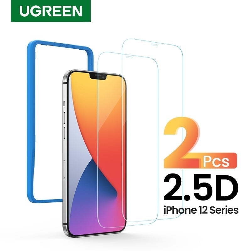 UGREEN 20336 2.5D Full Cover HD Screen Tempered Protective Film for iPhone 12/5.4" (Twin Pack) Payday Deals