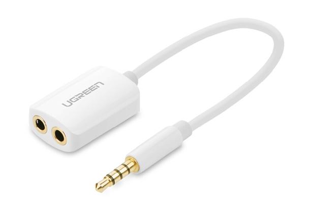 UGREEN 3.5mm Male to Dual 3.5mm FemaleHeadset Splitter White (10789) Payday Deals