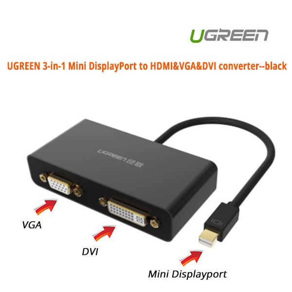 UGREEN 3-in-1 Mini DisplayPort to HDMI&VGA&DVI converter - black (10440) Payday Deals