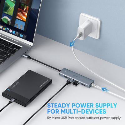 UGREEN 4-Port USB3.0 Hub with Micro USB Power Supply 70336 Payday Deals