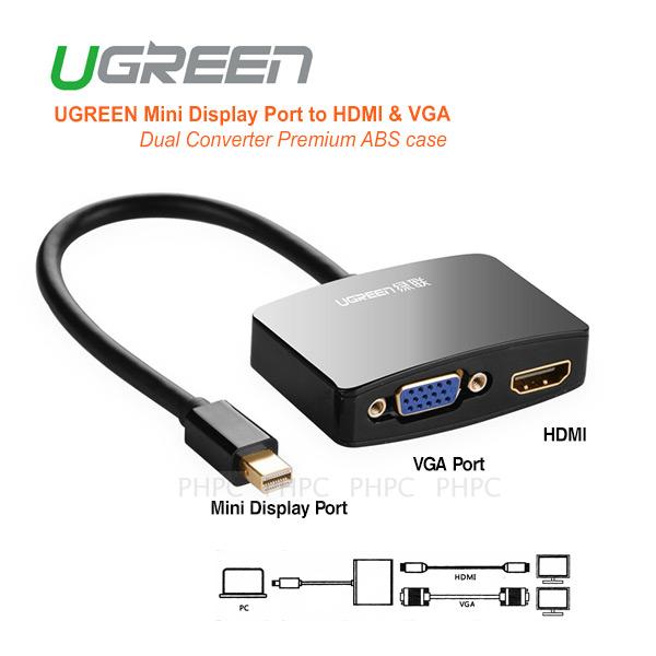 UGreen 4K Mini DisplayPort to HDMI / VGA Adapter - Black (10439) Payday Deals