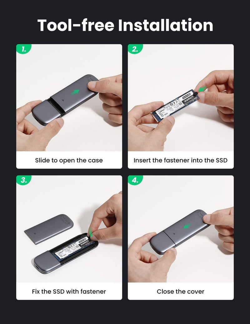 UGREEN 60354 Enclosure for M.2 PCI-E NVME SSD Payday Deals