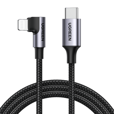 UGREEN 60763 90 Degree USB-C to iPhone 8-pin Cable 1M