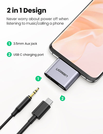 UGREEN 70312 2-in-1 USB C to C and 3.5mm Adapter Payday Deals