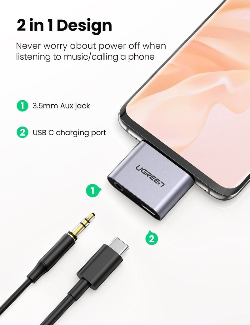 UGREEN 70312 2-in-1 USB C to C and 3.5mm Adapter Payday Deals