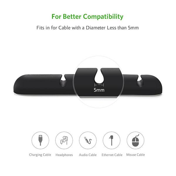 UGREEN Cable Organizer (2pcs/pack) - Black (30762) Payday Deals
