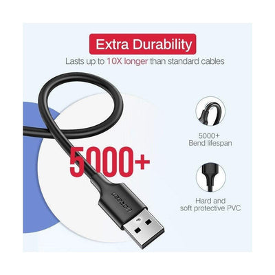 UGREEN USB 2.0 A to Micro USB Cable Nickel Plating 2m (Black)  60138 Payday Deals