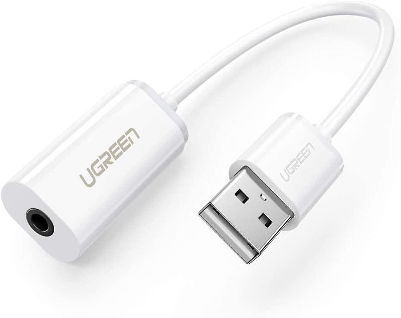 UGREEN USB A Male to 3.5 mm Aux Cable (White) Payday Deals