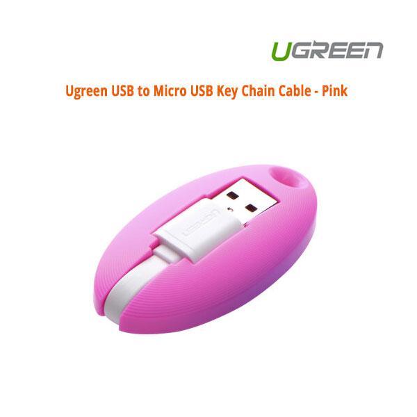 UGREEN USB to Micro USB Key Chain Cable - Pink (30310) Payday Deals