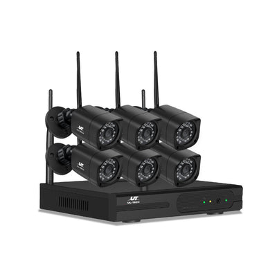 UL-TECH 1080P 8CH NVR Wireless 6 Security Cameras Set Payday Deals
