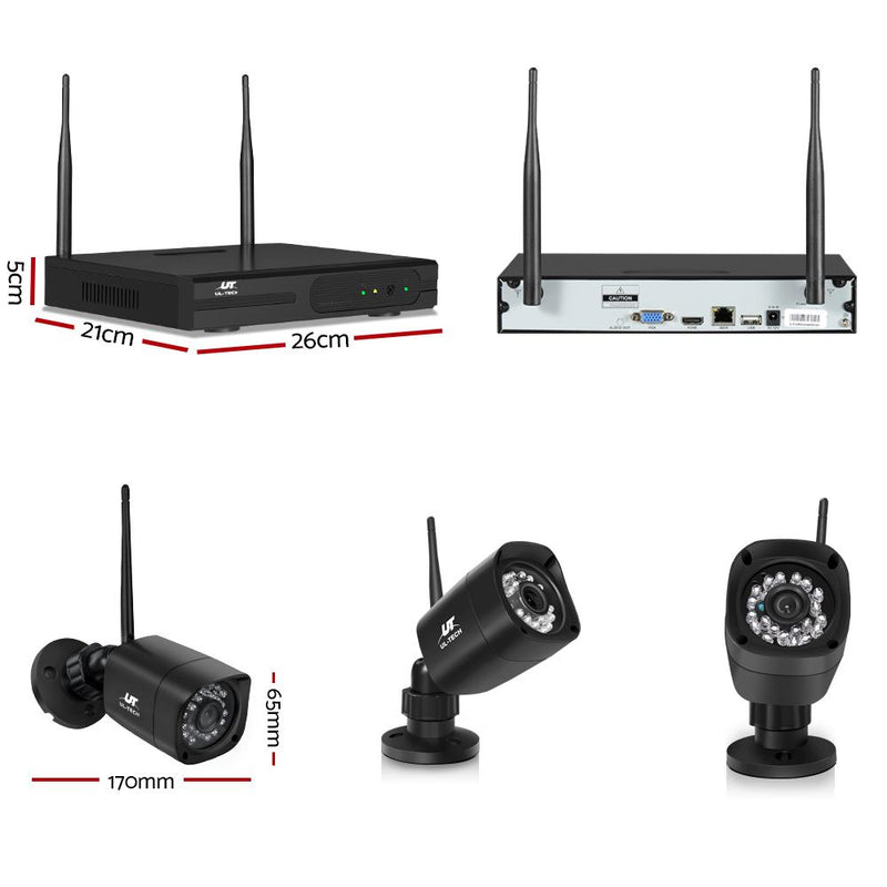 UL-tech CCTV Wireless Security Camera System 8CH Home Outdoor WIFI 6 Square Cameras Kit 1TB Payday Deals