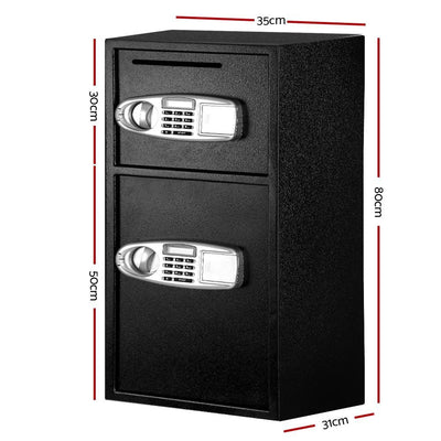 UL-TECH Electronic Safe Digital Security Box Double Door LCD Display Payday Deals