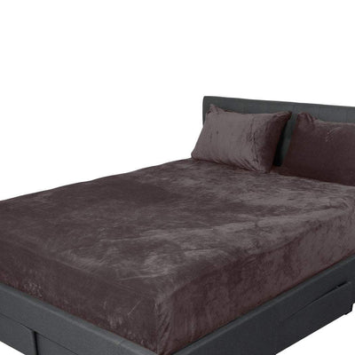 Ultra Soft Fitted Bedsheet with Pillowcase Double Size Mink Payday Deals