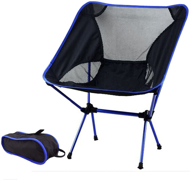 Ultralight Aluminum Alloy Folding Camping Camp Chair Outdoor Hiking Patio Backpacking Blue Payday Deals