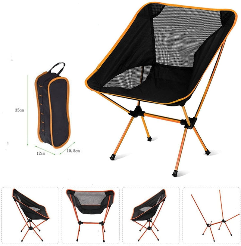 Ultralight Aluminum Alloy Folding Camping Camp Chair Outdoor Hiking Patio Backpacking Blue Payday Deals