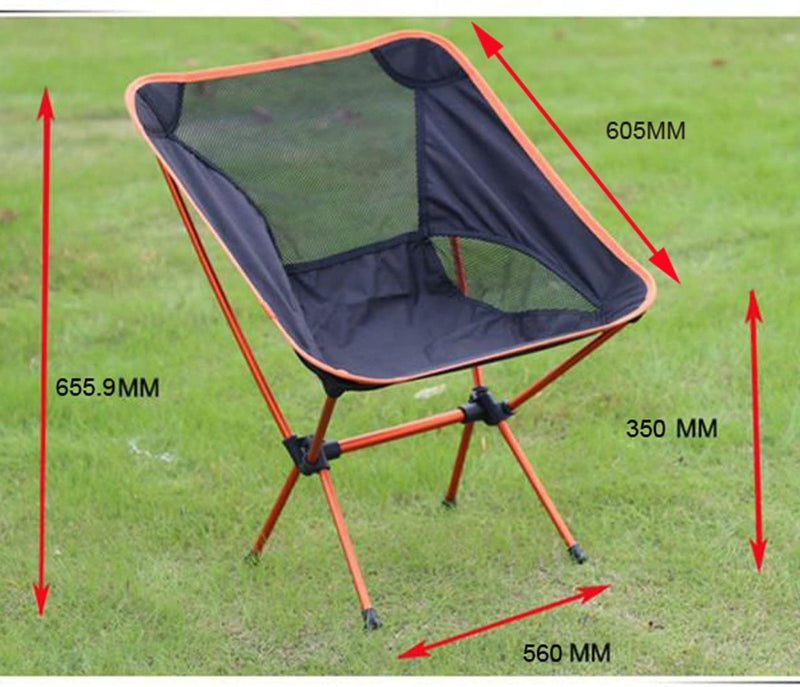 Ultralight Aluminum Alloy Folding Camping Camp Chair Outdoor Hiking Patio Backpacking Blue Payday Deals