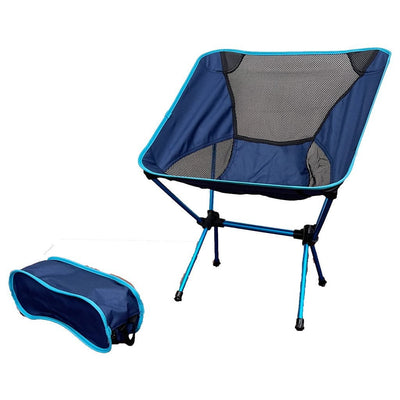 Ultralight Aluminum Alloy Folding Camping Camp Chair Outdoor Hiking Patio Backpacking Blue Payday Deals