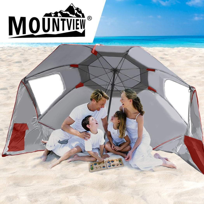 Umbrella Beach Outdoor Umbrellas Sun Shade Weather Patio Garden Shelter 2M Red Payday Deals