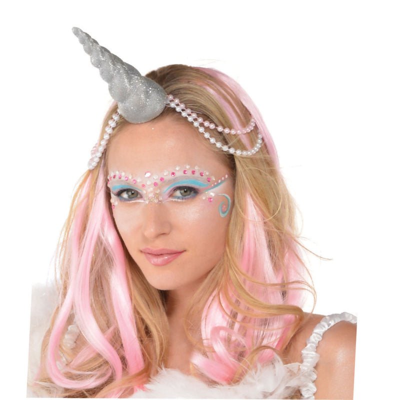 Unicorn Horn Silver Glittered Costume Accessory Payday Deals