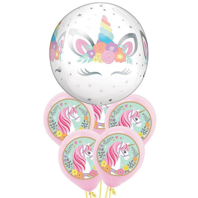 Unicorn Party Orbz Foil Balloon Party Pack
