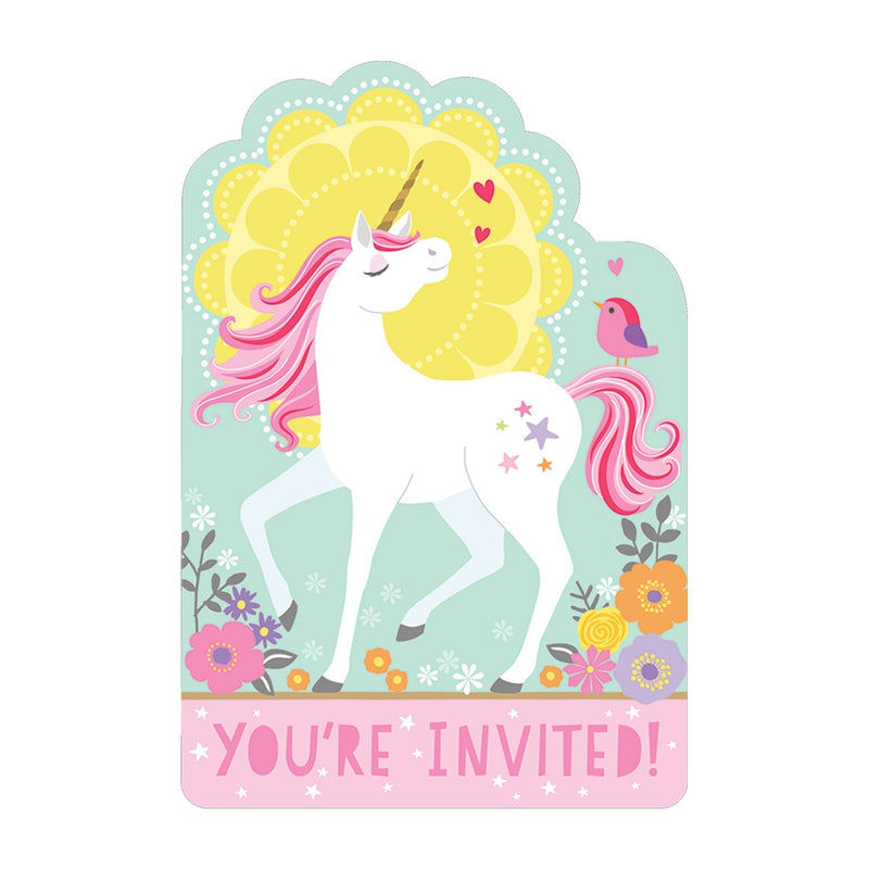 Unicorn Party Supplies Magical Unicorn Invitations 8 Pack Payday Deals